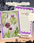 Purple Winter Flowers Postcard