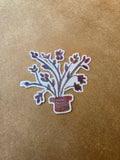 Dried Flower Pot Sticker