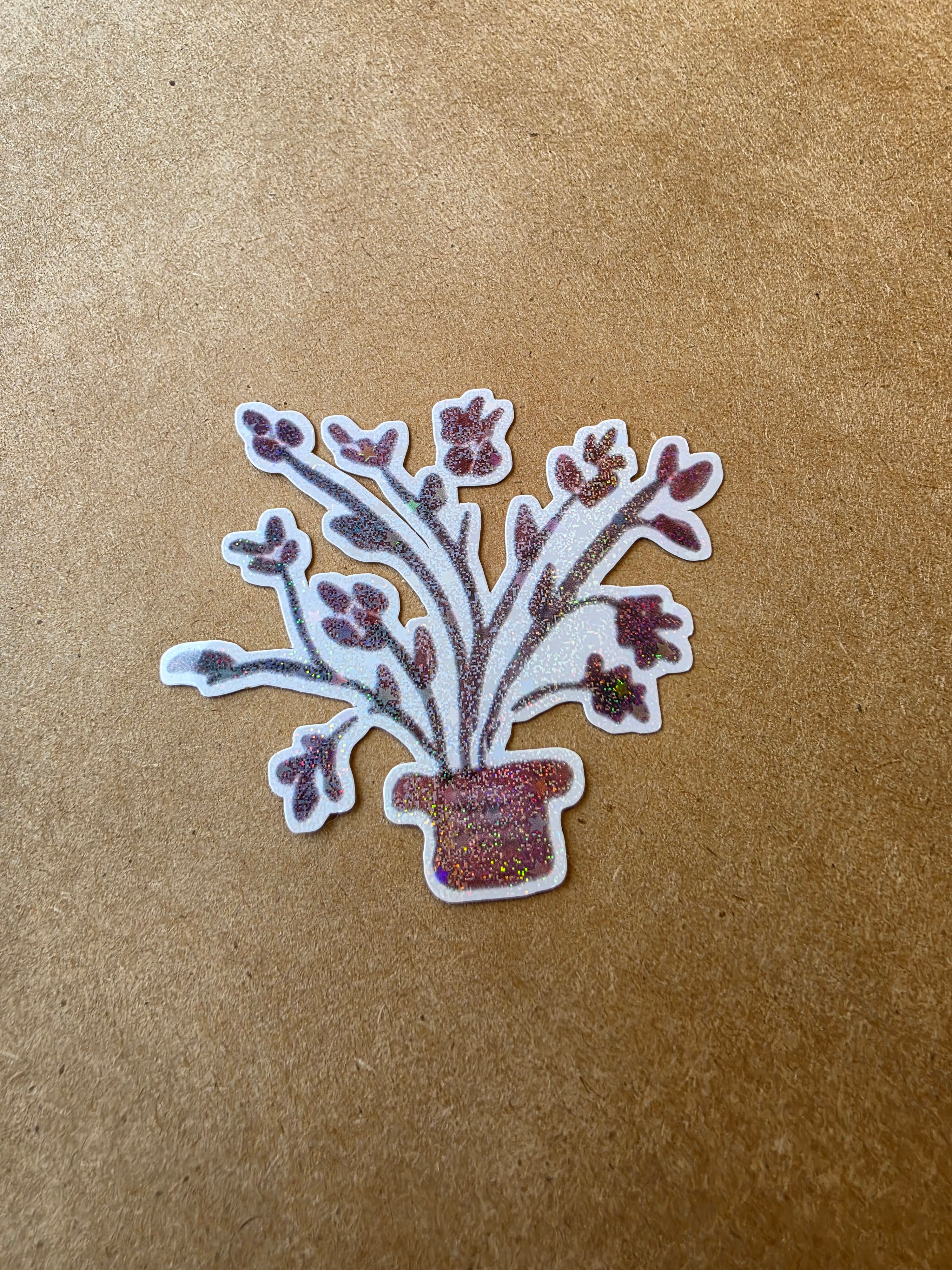 Dried Flower Pot Sticker
