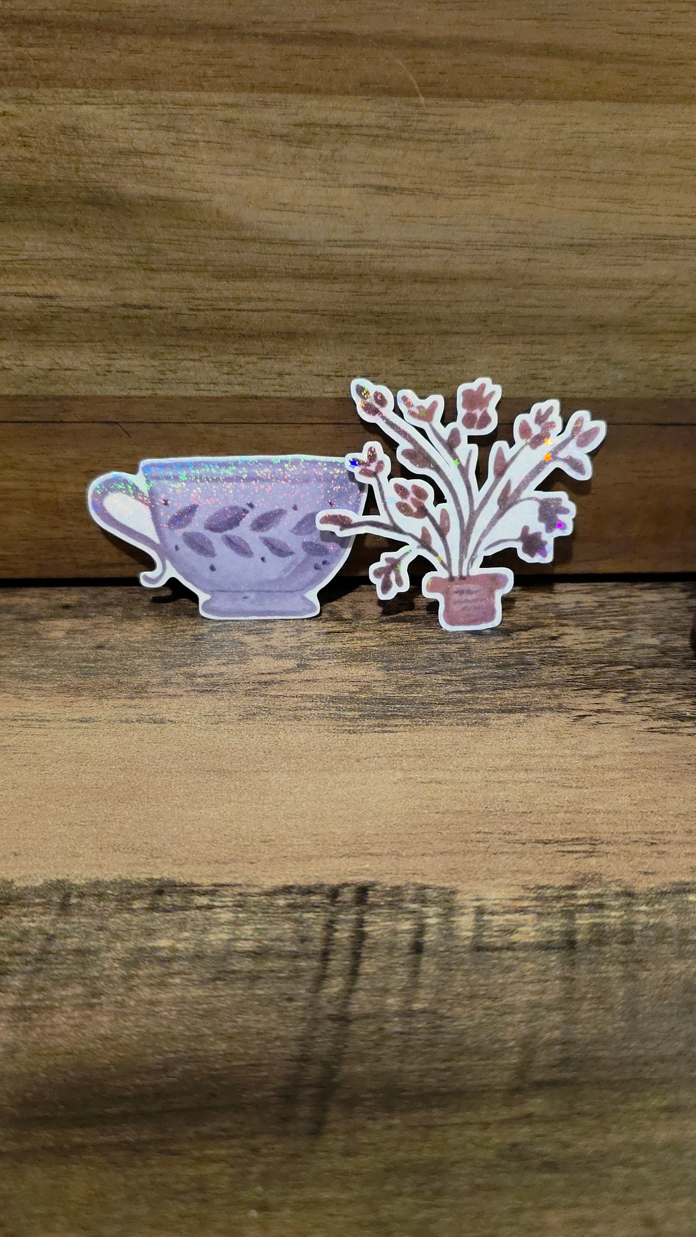 Purple Tea Cup Sticker