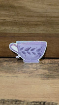 Purple Tea Cup Sticker