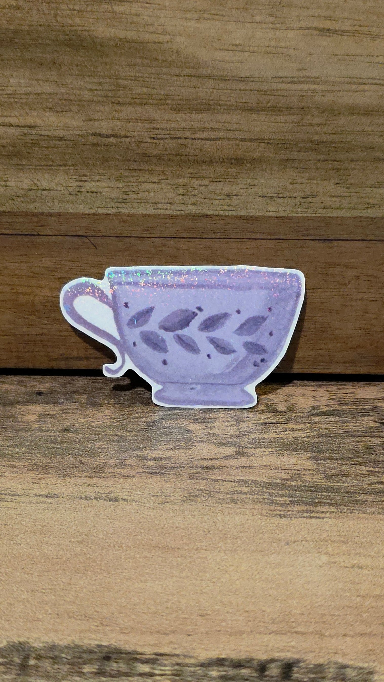 Purple Tea Cup Sticker