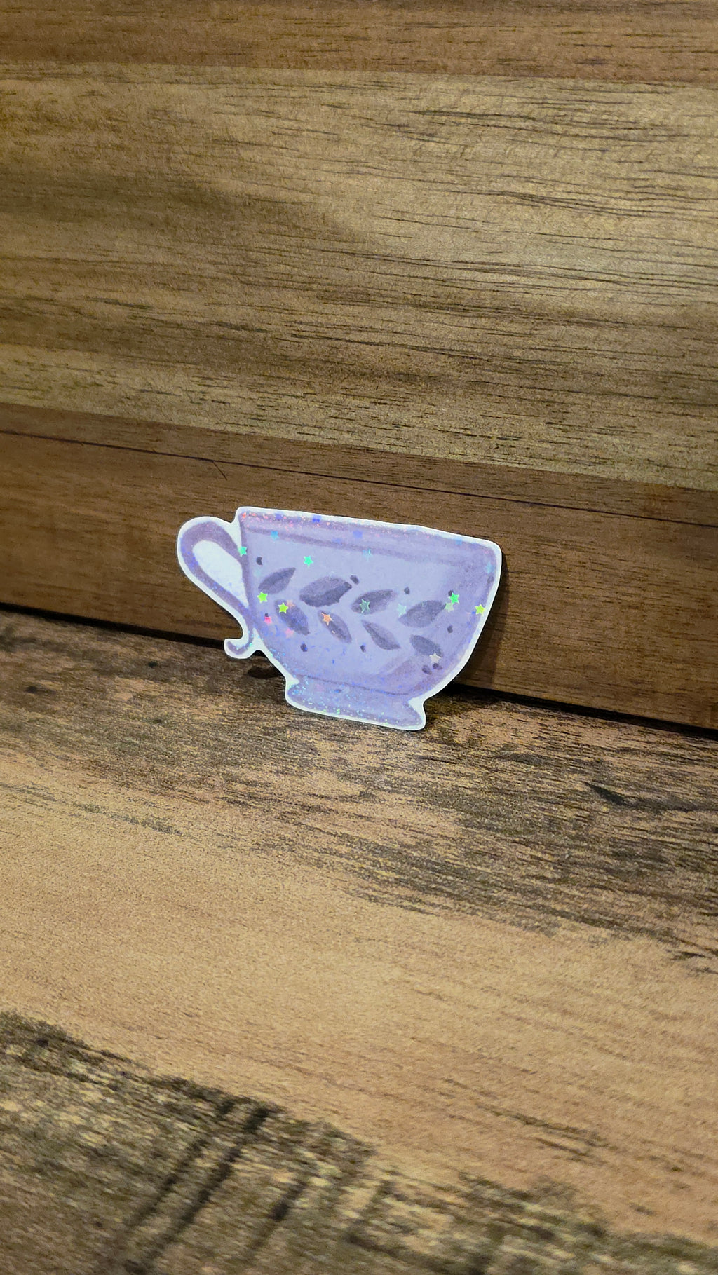 Purple Tea Cup Sticker