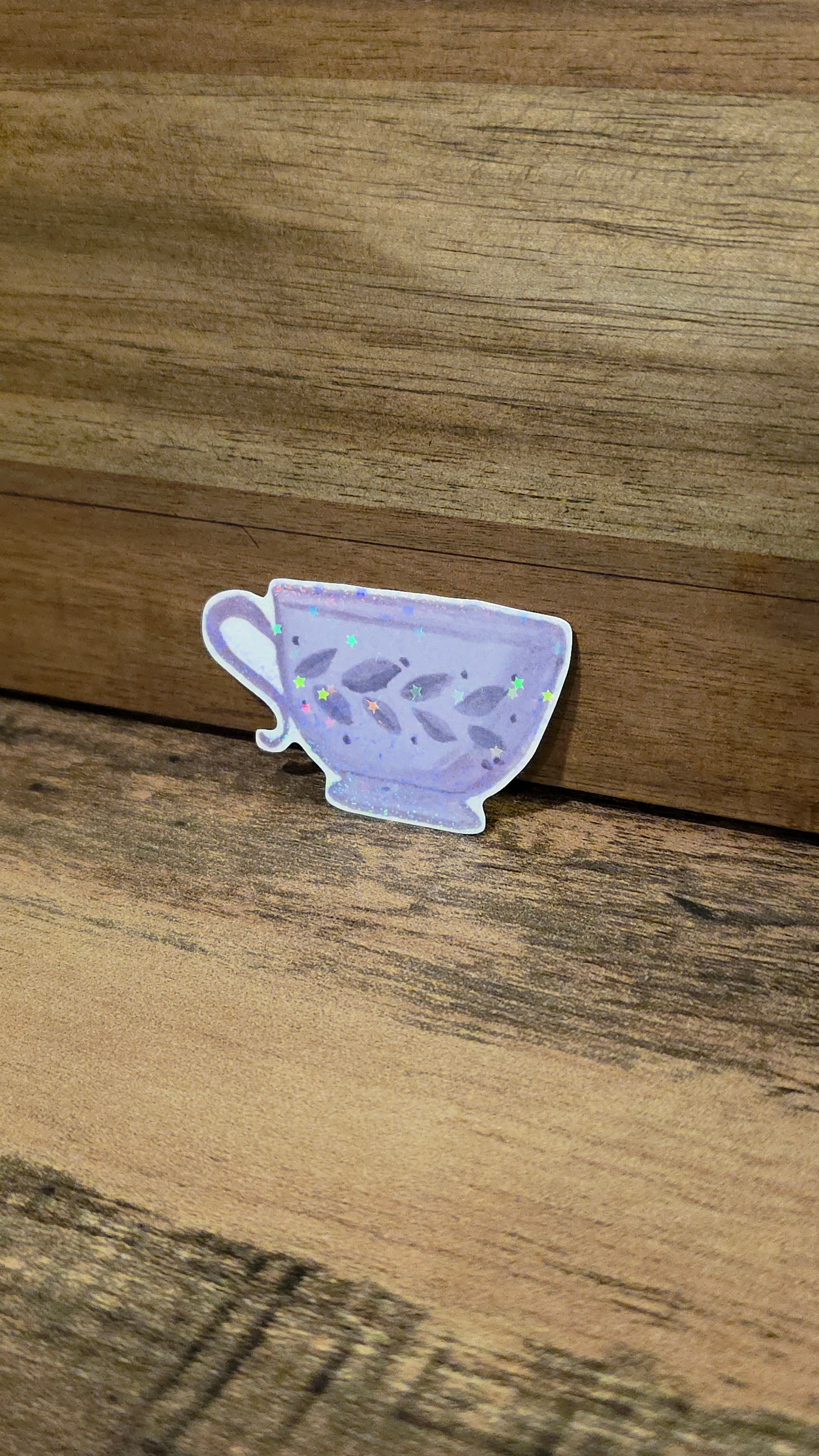 Purple Tea Cup Sticker